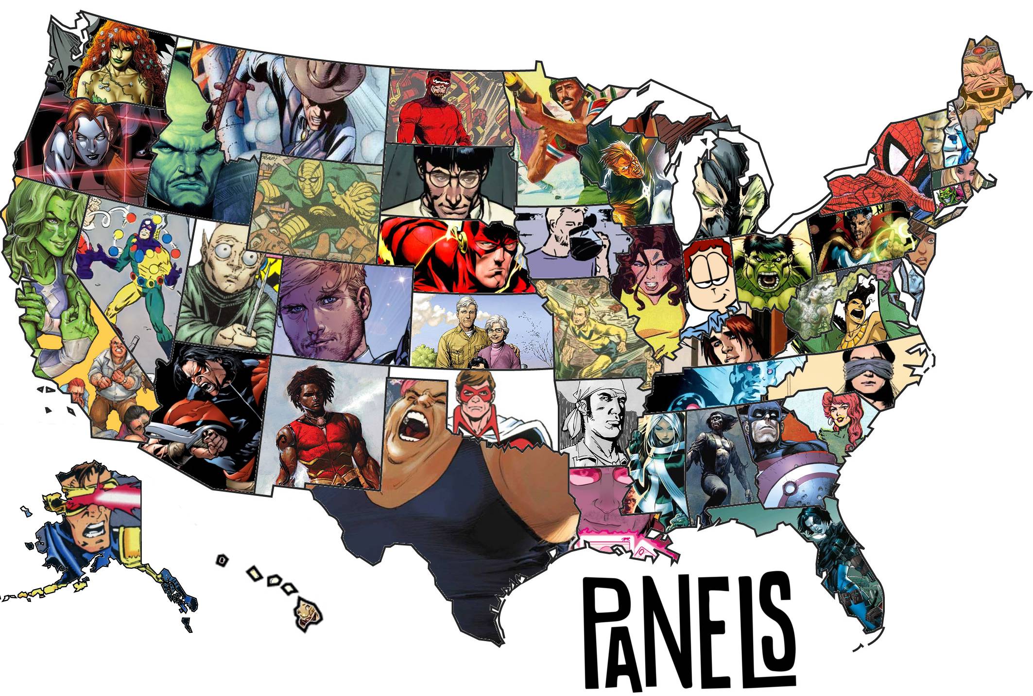 The United States of Comic Book Characters