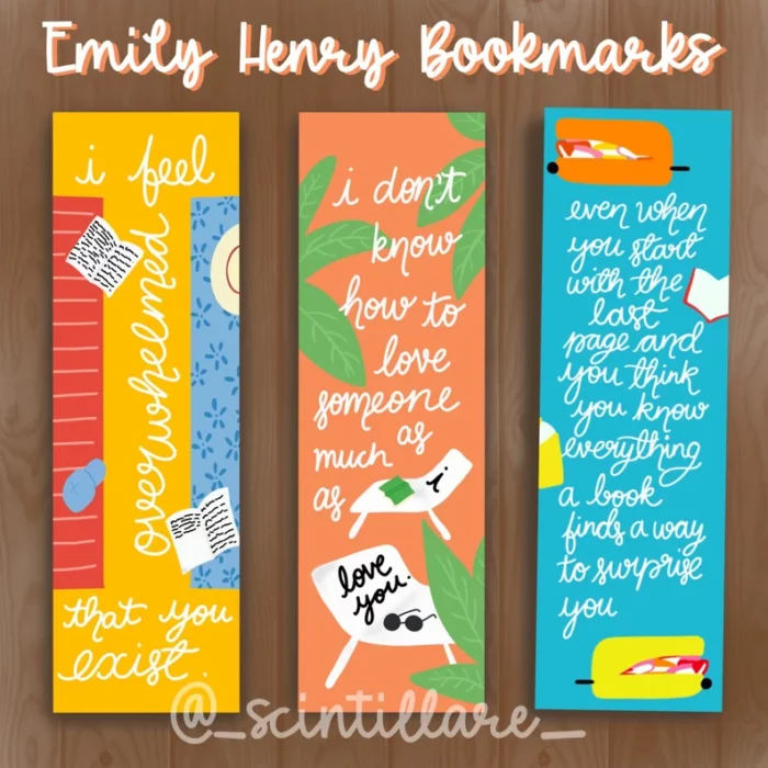 Emily Henry quote bookmarks