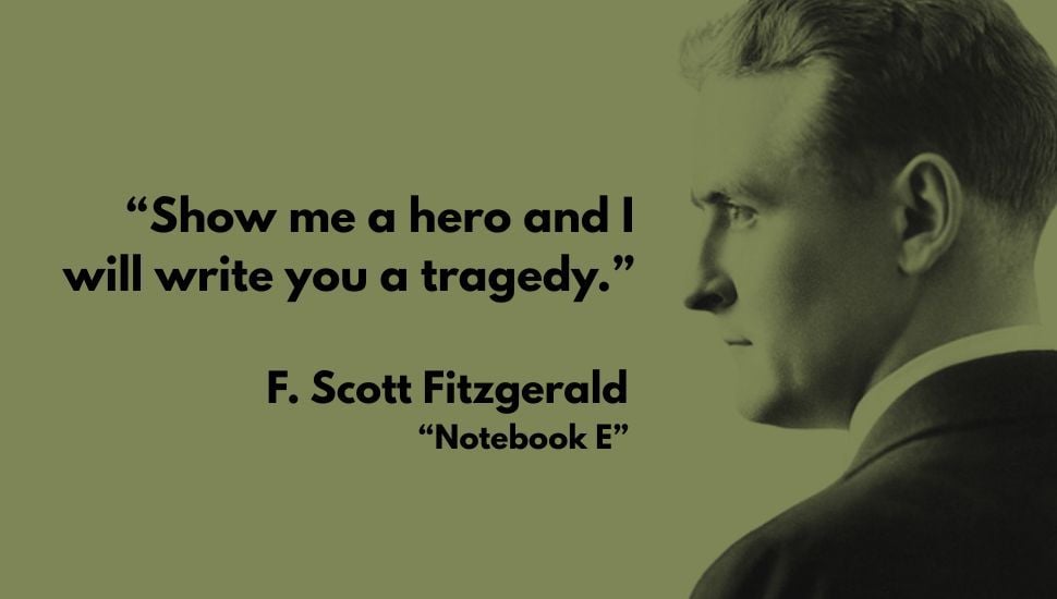 photo and quote of f scott fitzgerald