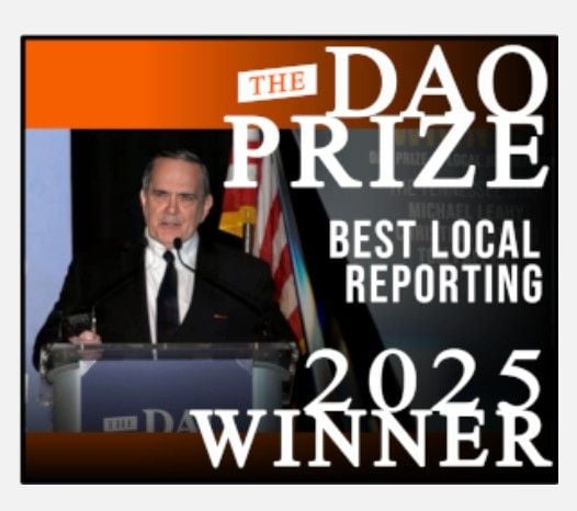 advertisement for the tennessee star winning the dao prize for best local reporting in 2025.