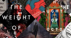 horror book covers collage