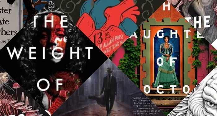 horror book covers collage